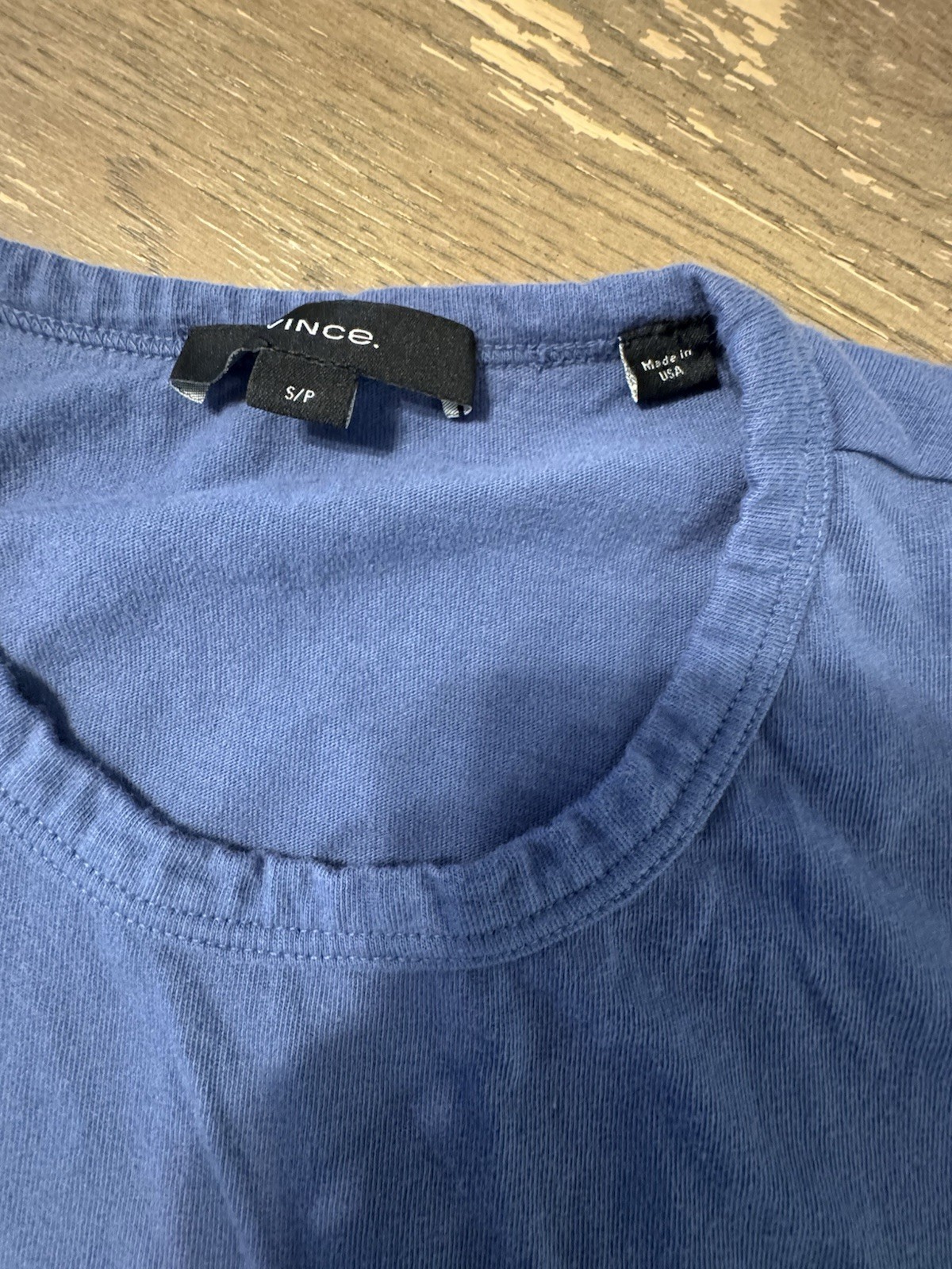VINCE Shirt Mens Small Blue Pullover Crew Short Sleeve 100% Cotton T-Shirt Tee gallery