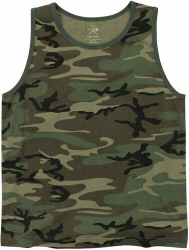 Camo and Solid Tank Tops Tactical Military Sleeveless Army Quality ROTHCO OR FOX gallery