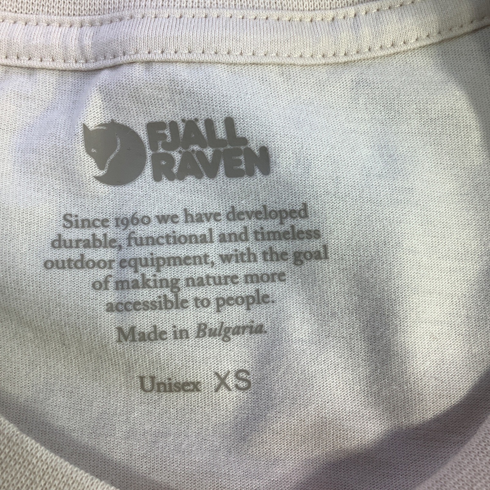 Fjallraven Kanken T-Shirt Boston Chalk White Organic Cotton Unisex Size XS NWT gallery