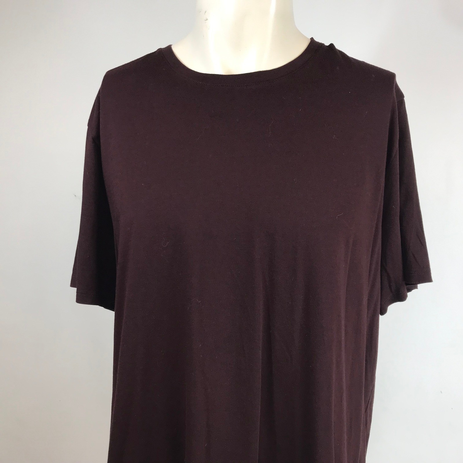 Vince Mens Pima Cotton Crew Neck T-Shirt Burgundy XL Short Sleeve Tee gallery