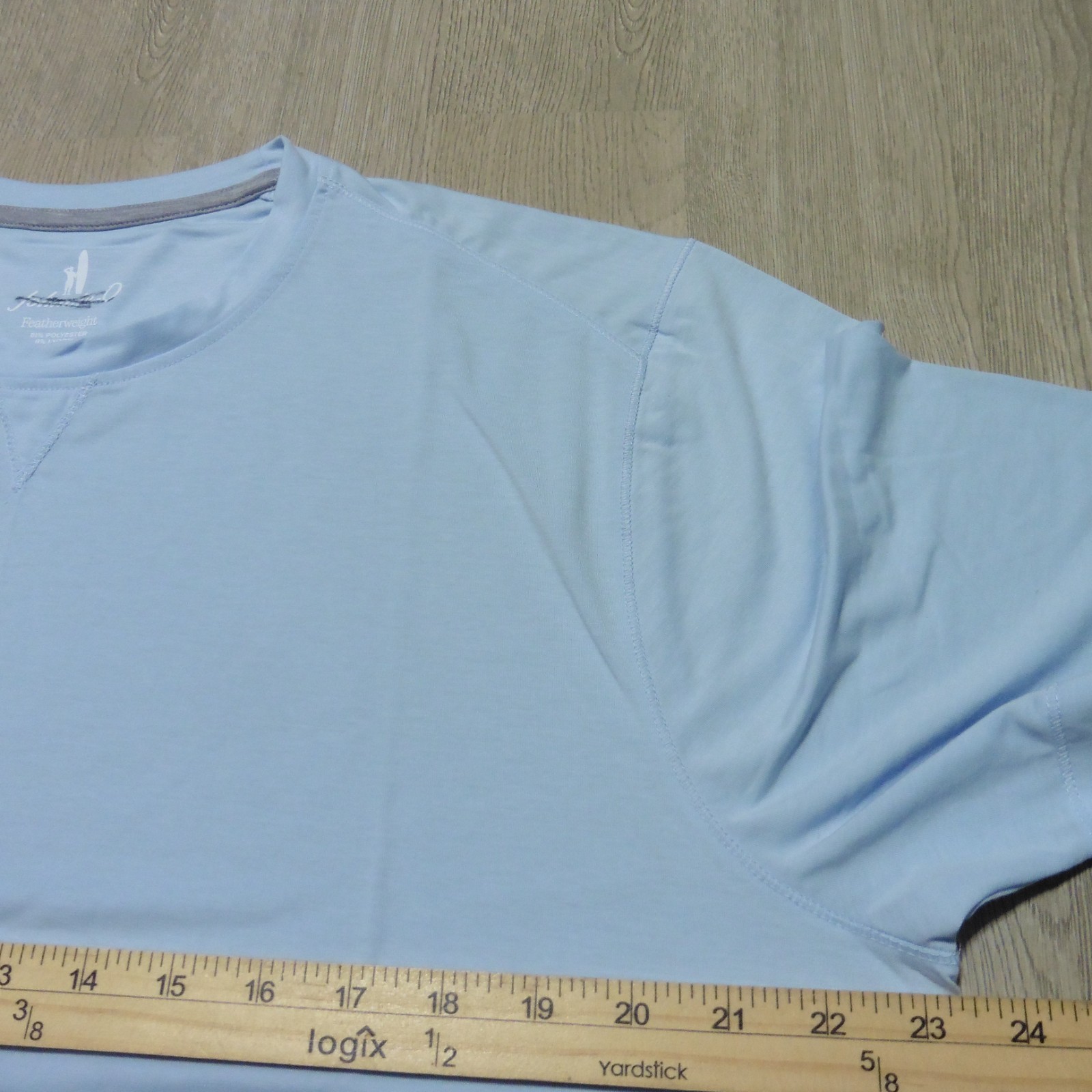 JOHNNIE O Mens L LARGE THE COURSE T SHIRT PERFORMANCE GOLF TEE KONA BLUE AQUA gallery