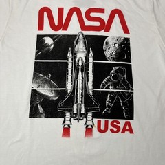 NASA Space Shuttle Astronaut USA Graphic T Shirt Men’s M Medium White