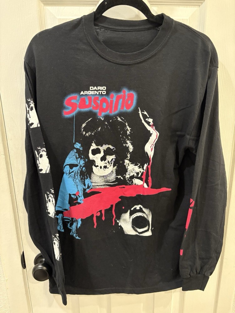 Graveyard Goods Suspiria Men’s Long Sleeve Sz M Dario Argento Horror Giallo