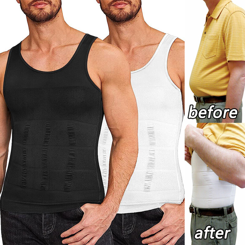 Mens Slimming Vest Abs Abdomen Compression Shirt Workout Tank Tops Body Shaper gallery