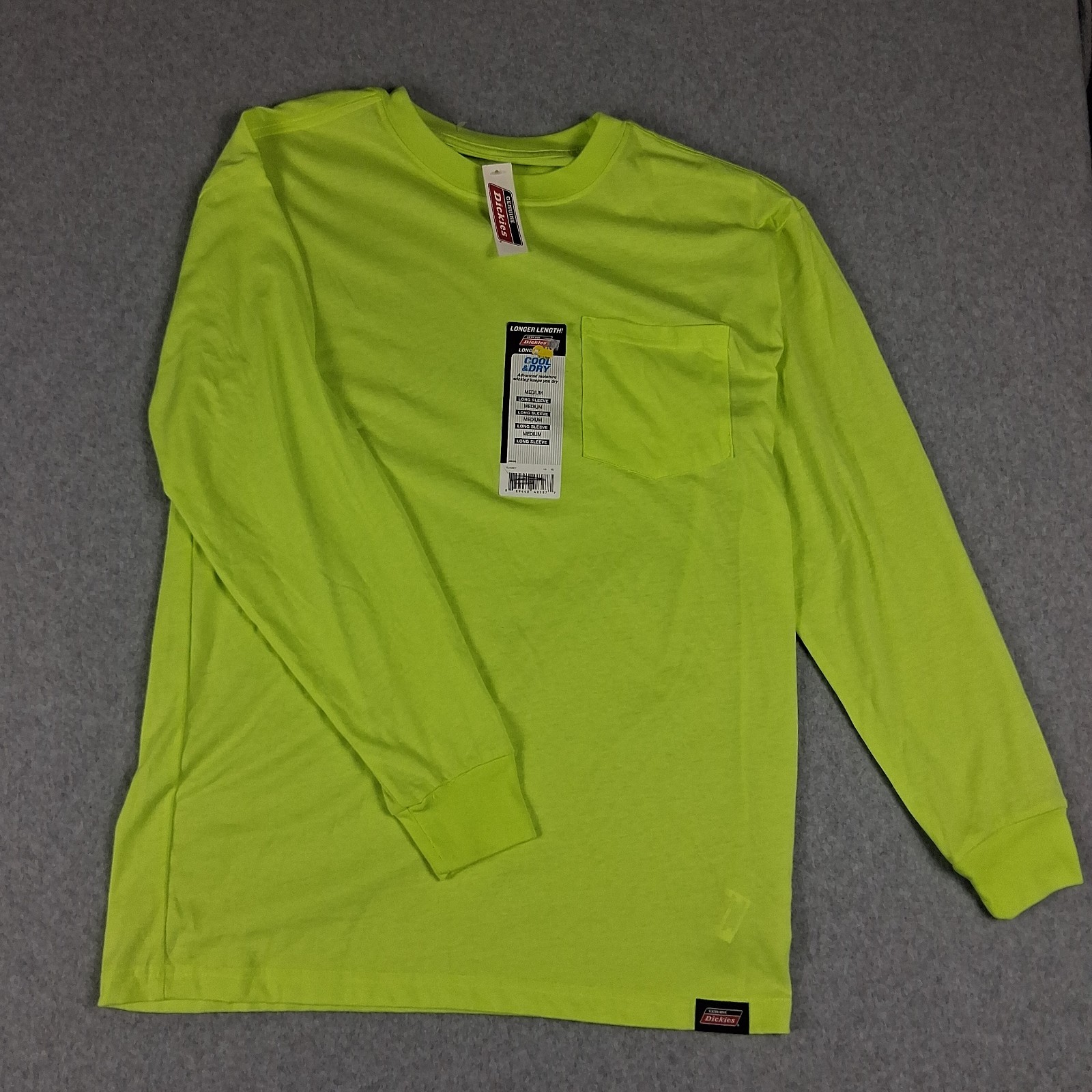 NWT Dickies Fast Dry Shirt Mens M Energy Yellow Long Sleeve OUTDOOR WORK gallery