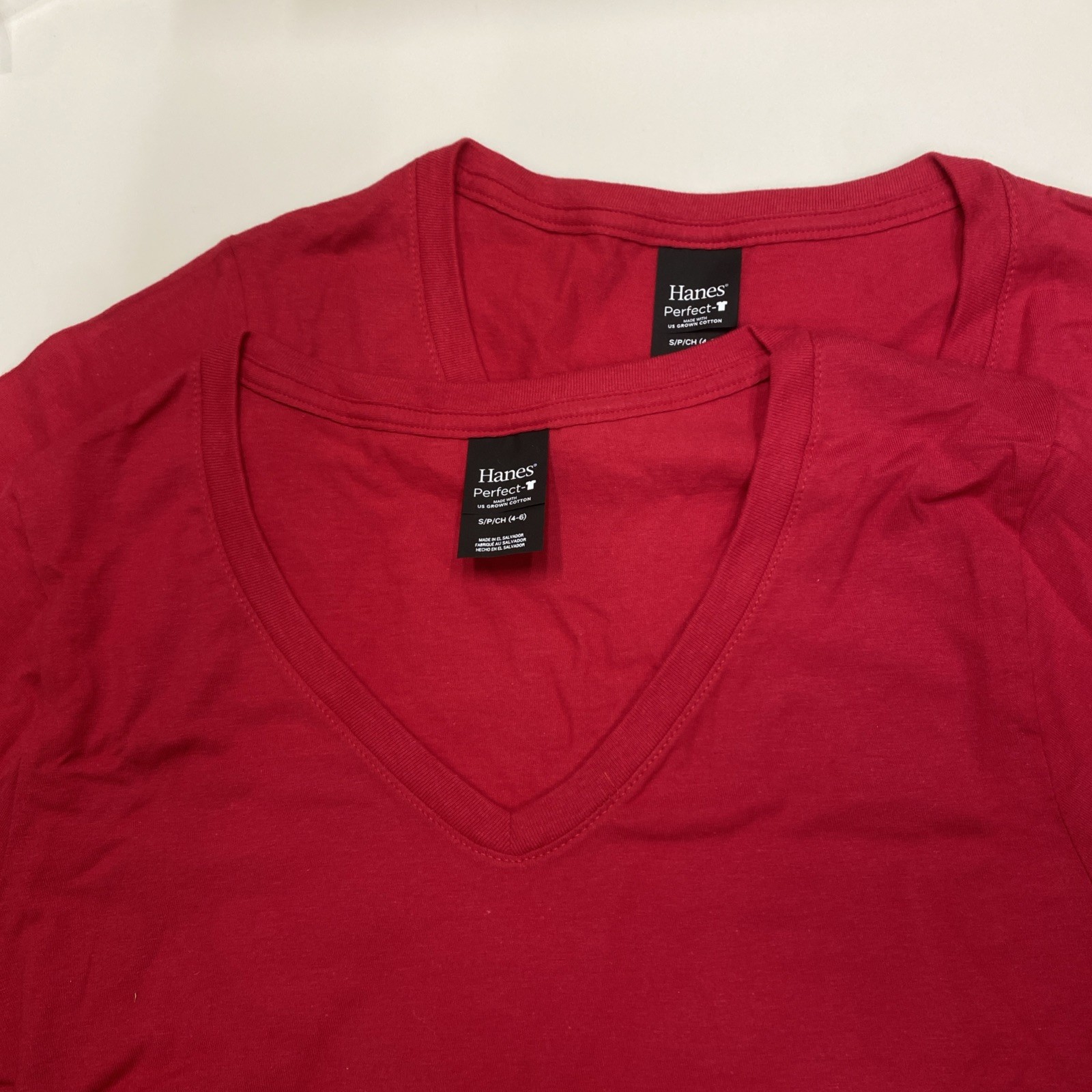 Hanes Men's Unisex Nano Premium Cotton V-Neck T-Shirt (Pack of 2) Size S -No Tag gallery