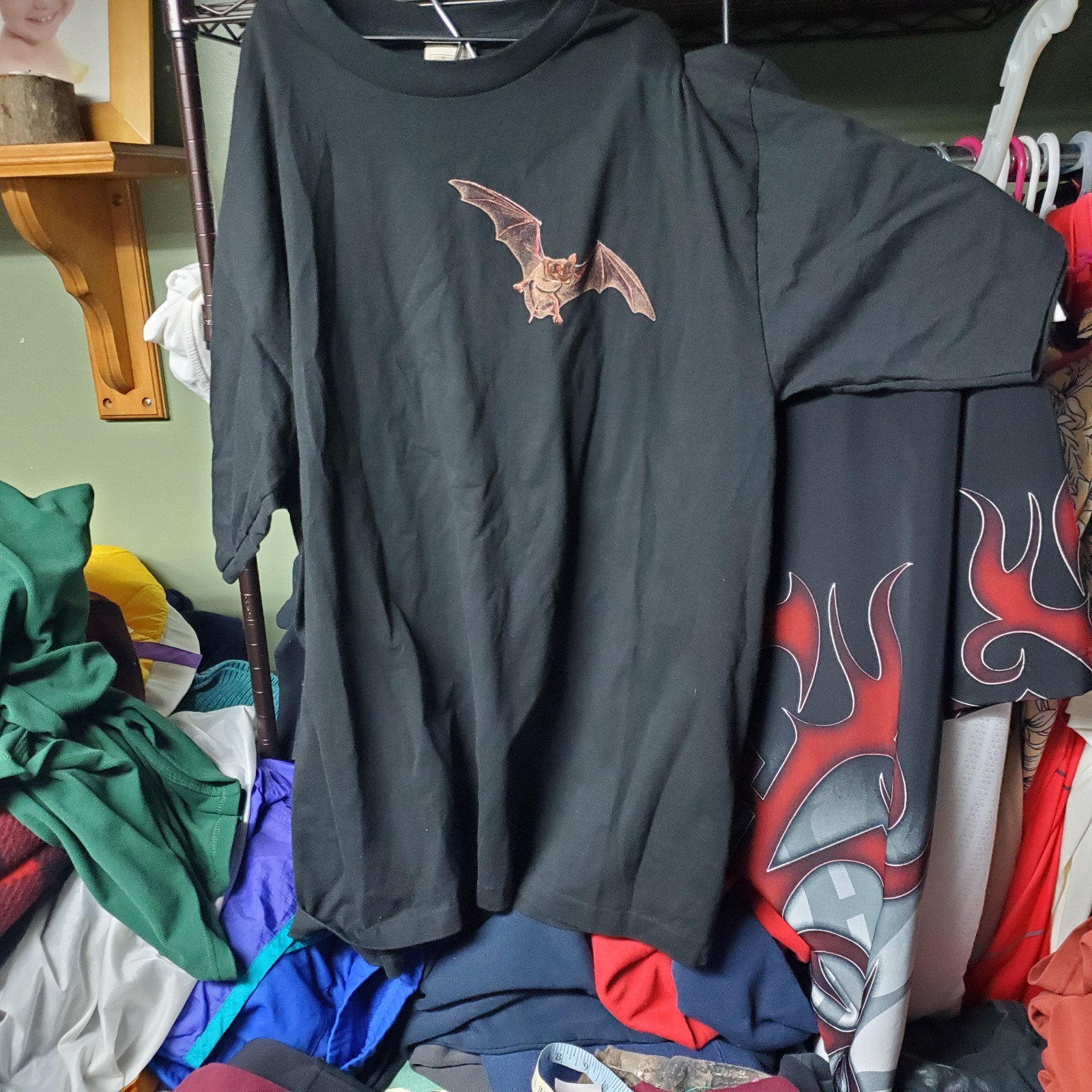 Vintage 90s Single Stitch Wild Cotton Bat Species Double Sided Graphic Shirt XL gallery
