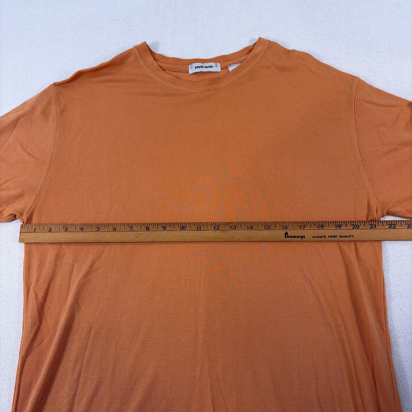 Pierre Cardin Men's Large T-Shirt Orange Rayon Blend Soft Short Sleeve Crew Neck gallery