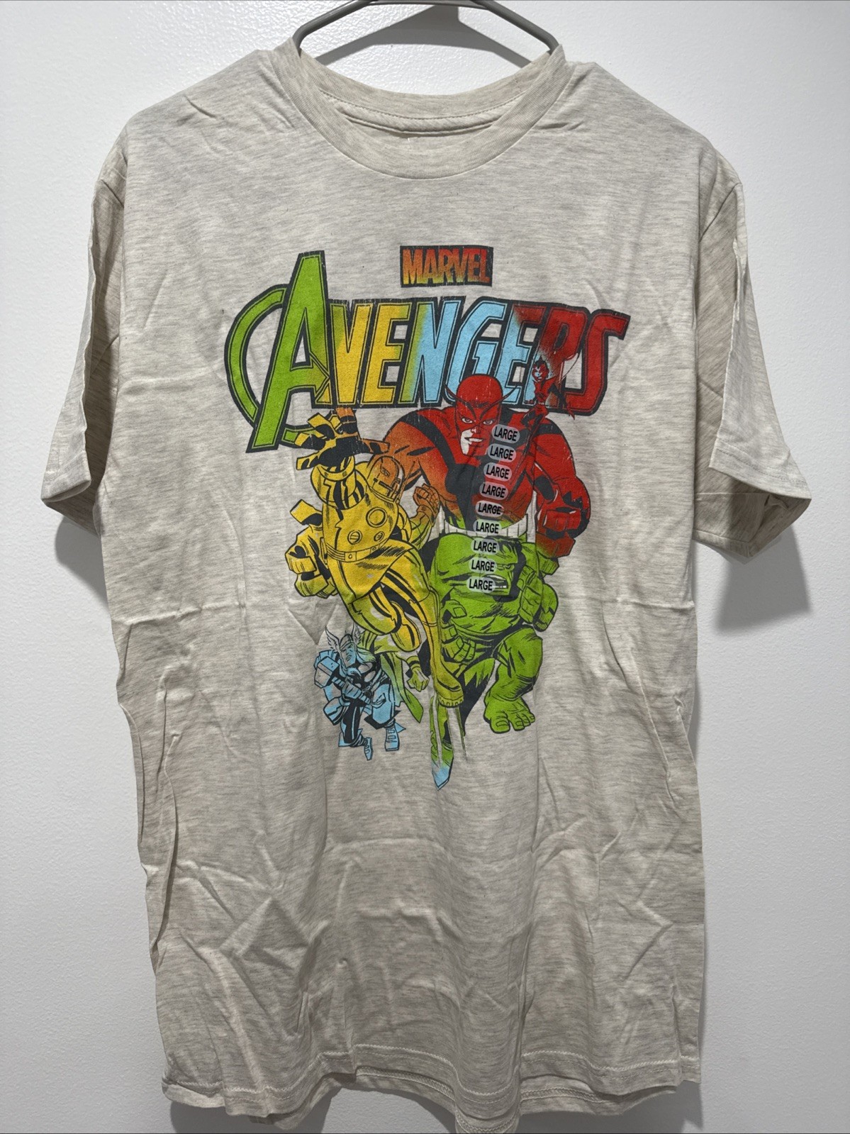 Marvel THE AVENGERS Rainbow Assemble Shirt. Brand New. Adult Size Large L￼ gallery