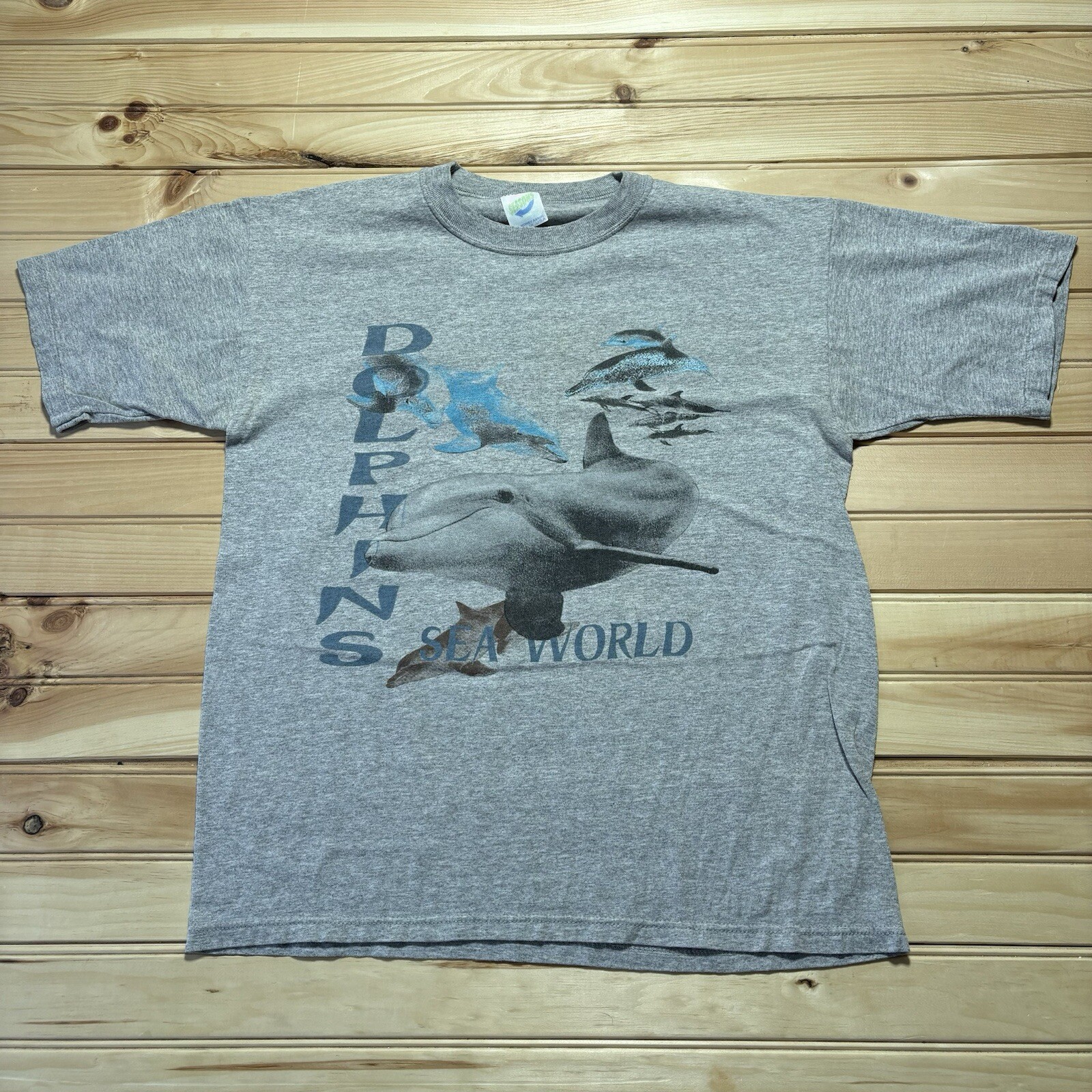 Vintage 80s 90s Seaworld Dolphins Exhibit Amusement Park Promo Shirt Size M/L gallery