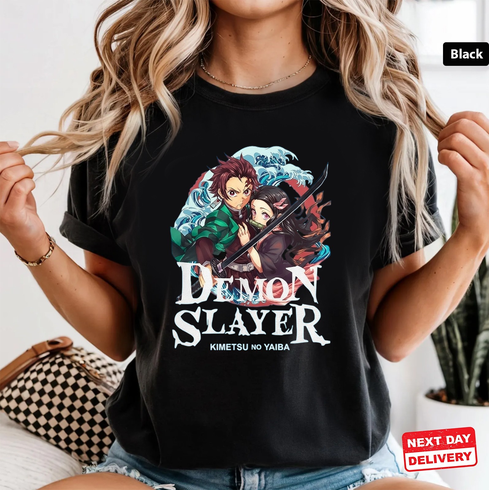 Demon Slayer Tanjiro & Nezuko T-Shirt – Kimetsu no Yaiba Anime Graphic Tee gallery