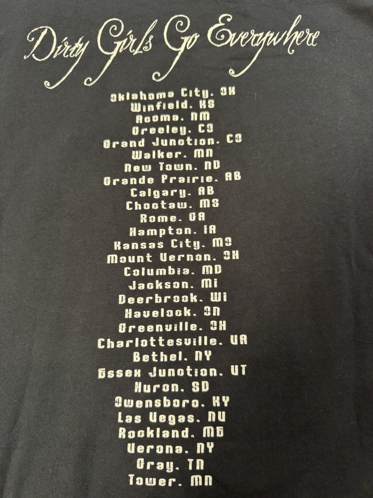 Vintage Terri Clark Tour T Shirt Dirty Girls Go Everywhere Size XL Y2K Deadstock gallery