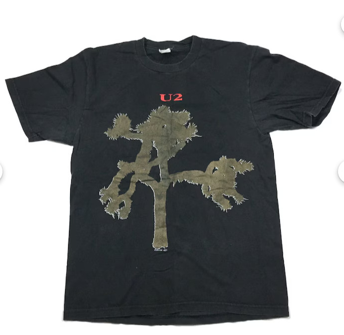 VTG U2 1987 Joshua Tree 2-Sided T-Shirt Tour Concert Hering Tag Men's gallery