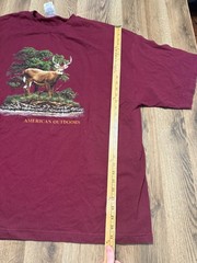 Alstyle Apparel & Activewear Shirts Men’s Size 4XL Maroon American Outdoors Deer