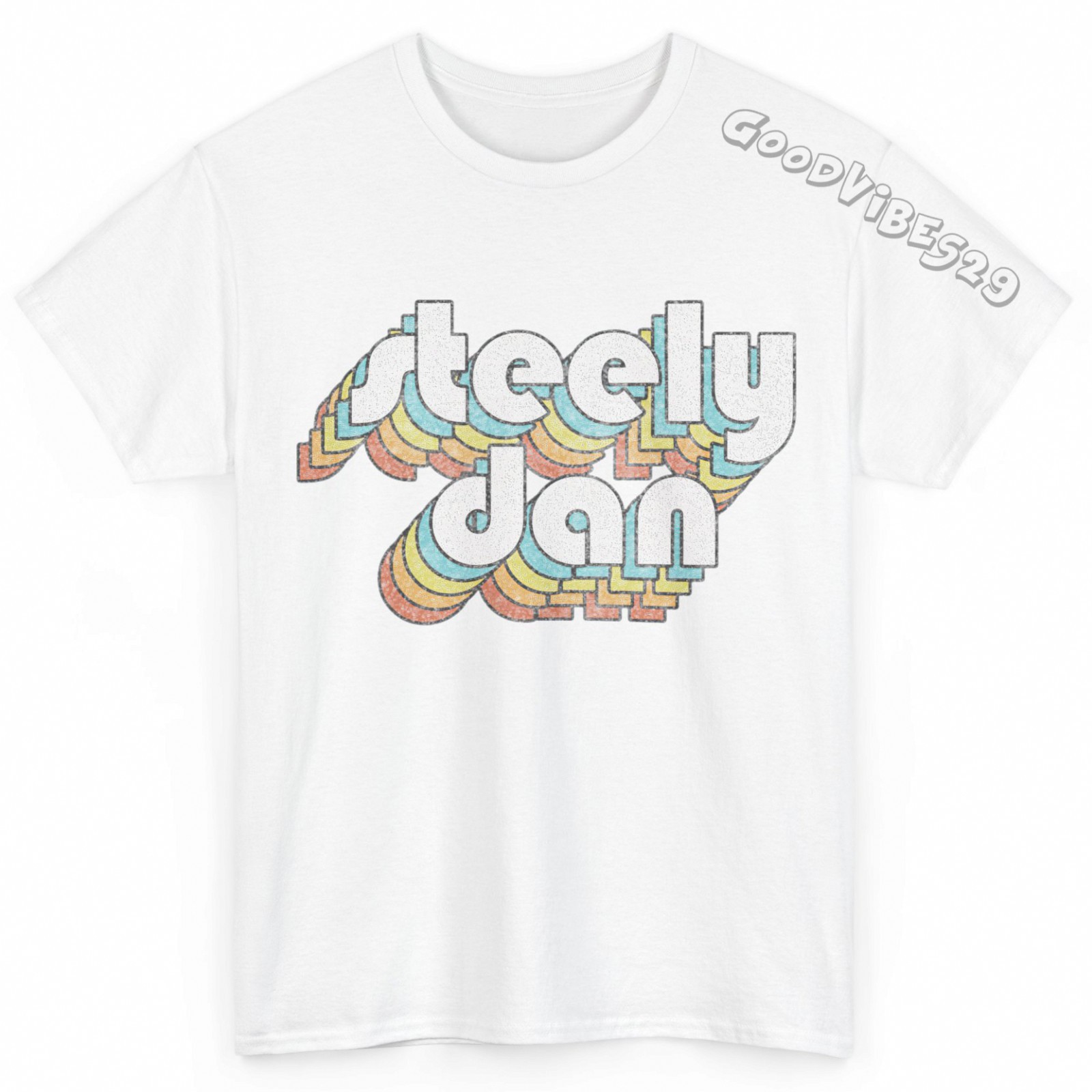 Steely Dan 80s Retro Typography Vintage Music Fan S-5XL Tee Men Women Unisex gallery