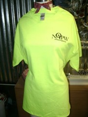 PRINTED TEE SAFETY YELLOW GREEN SELF DISTANCE STAY 6 FEET BACK AWAY T-SHIRT