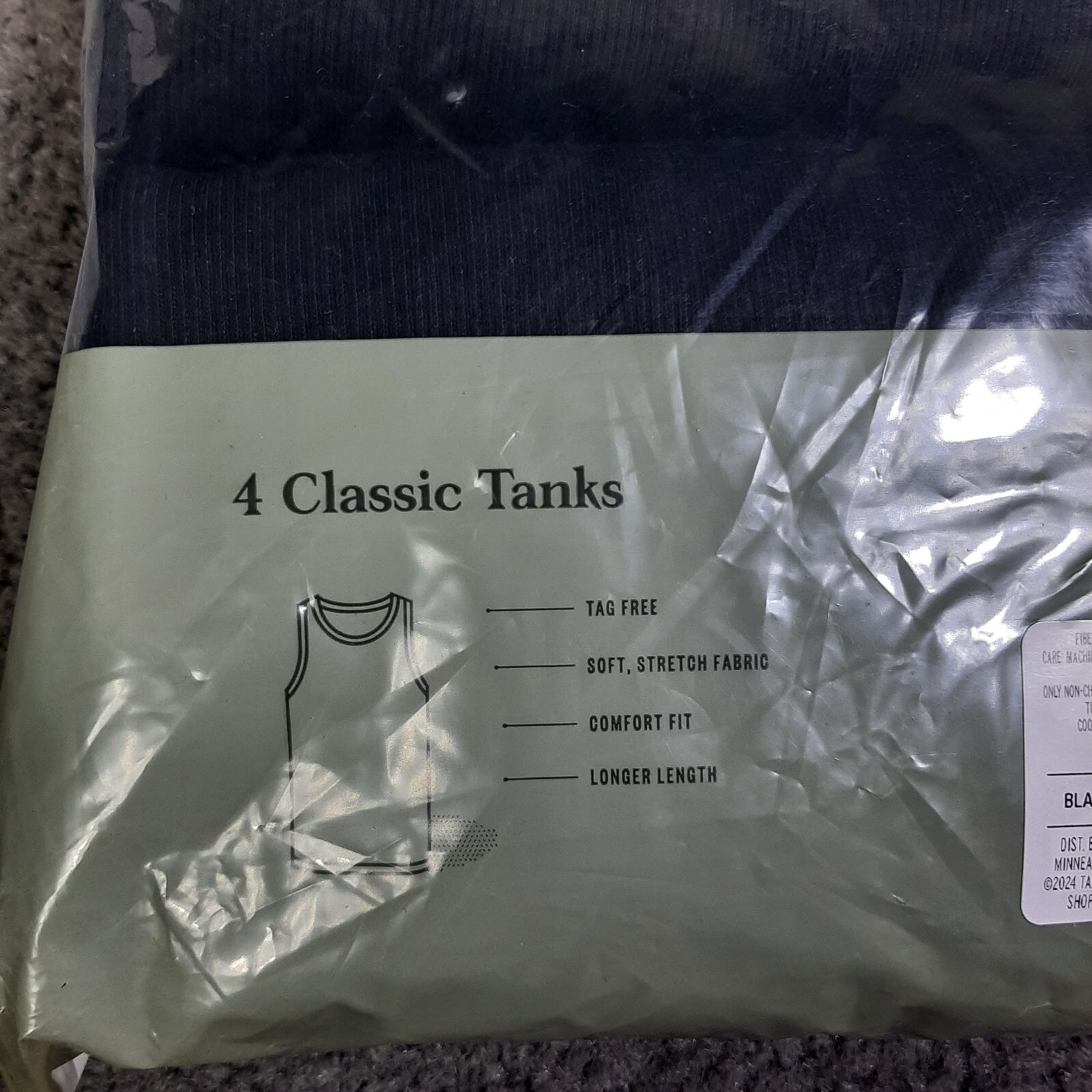 Sleeveless Tanks Men's S 34-36 Classic Black '4 Pack' Goodfellow Soft Stretch gallery