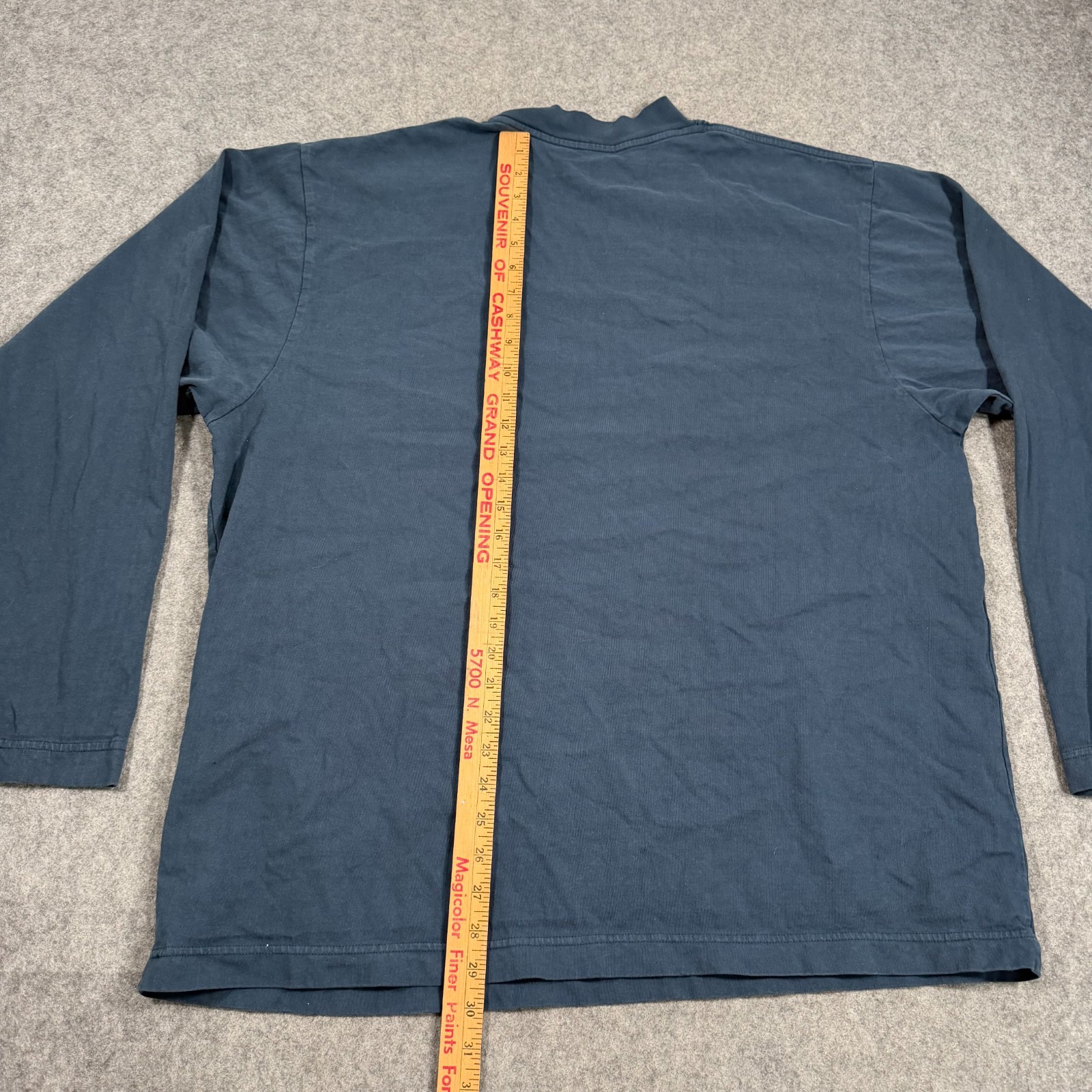 Yeezy Gap Blue Balenciaga Logo High Neck Long Sleeve Tee Men's Size Small gallery