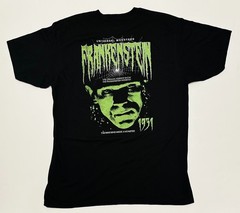 Universal Monsters 1931 Frankenstein Green Graphic Print Mens Black XL Shirt New