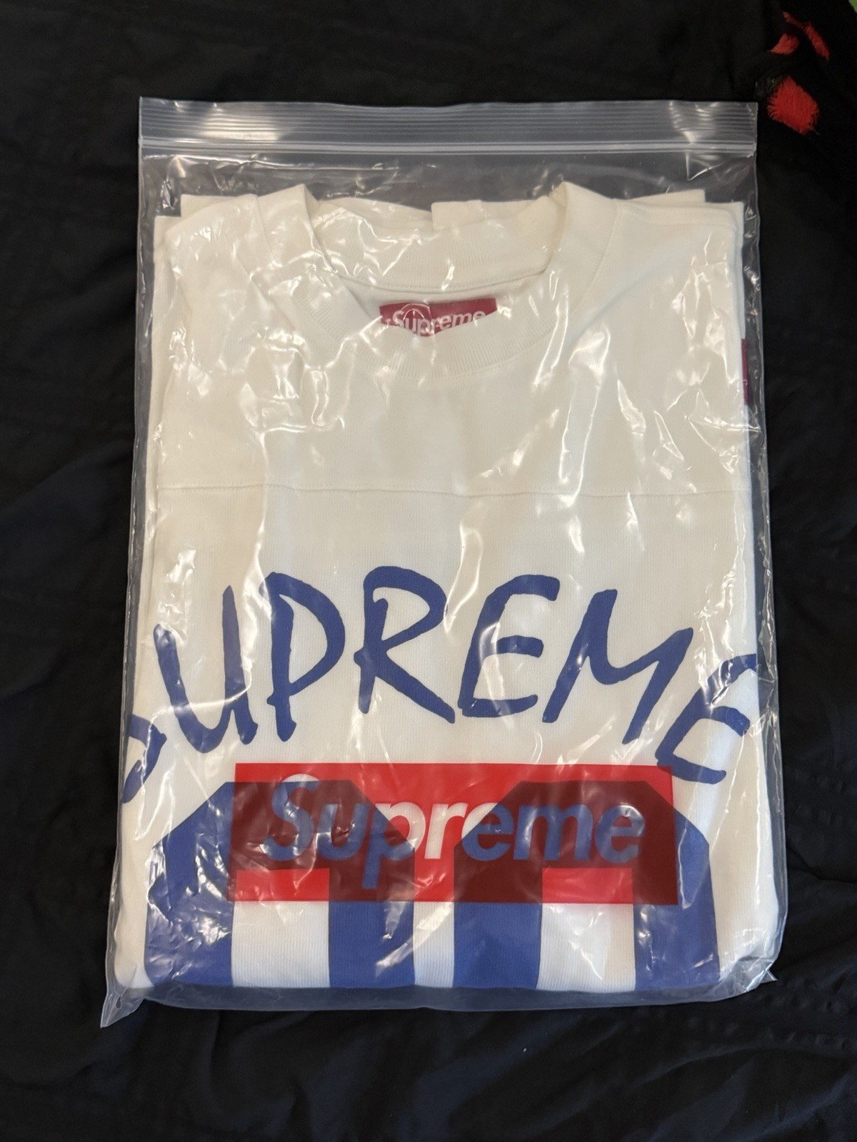 Supreme 99 L/S Football Top Stone LRG FTP Logo SS24 Ships Fast gallery