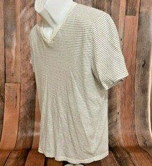 Old Navy V Colllar Casual Wear Medium White Striped Pattern