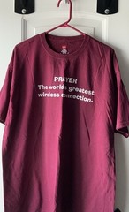 Hanes PRAYER The world’s greatest wireless connection. Men’s 2XL Tee Shirt