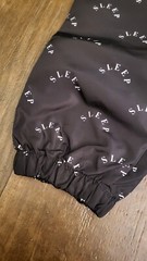 Get Some Sleep GSS Nylon Elastic Band Black White Logo Pants