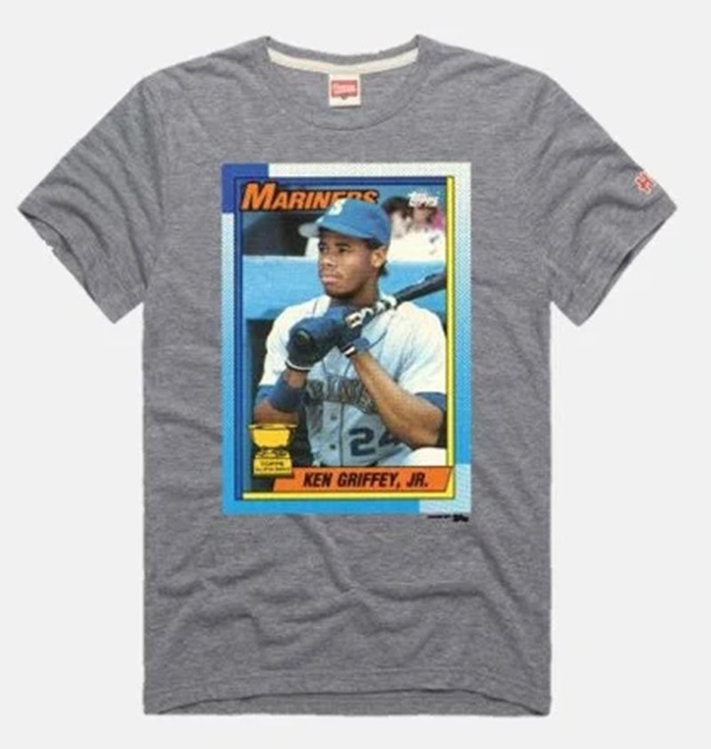 Homage Topps Baseball Ken Griffey Jr Grey T-Shirt NEW WITH TAGS!^ gallery