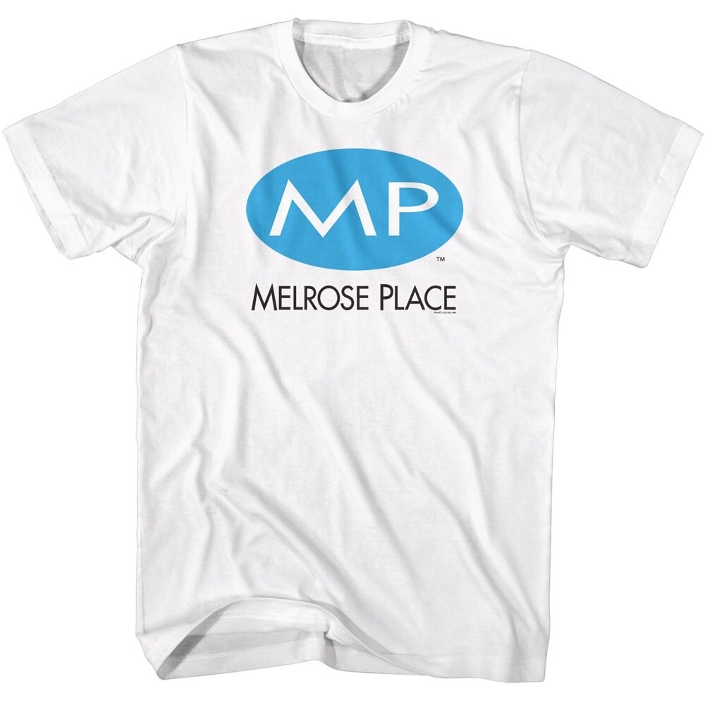 MELROSE PLACE Adult T-Shirt TV Show 90'S Classic LOGO White New Official gallery
