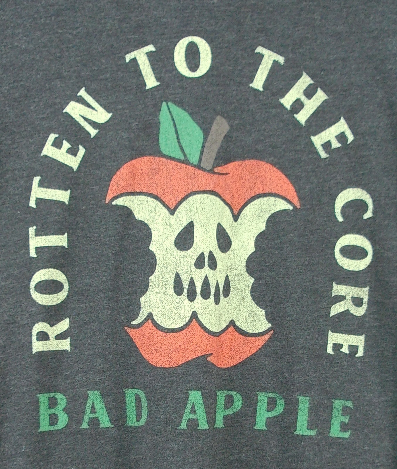 Men's Rotten To The Core Bad Apple T-Shirt size XL color Gray gallery