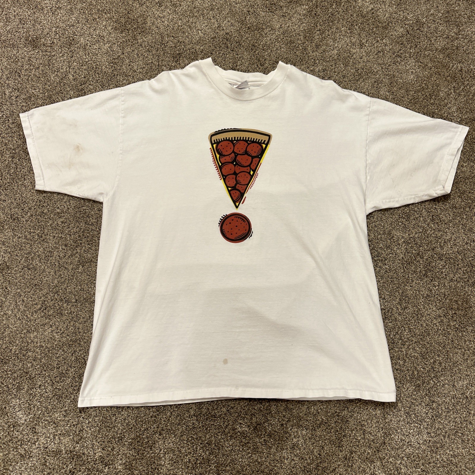 Vintage Pizza Hut A Totally New Pepperoni T Shirt Size XXL Hanes Beefy T 90s Y2K