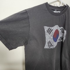 Babo Shirts Korean Flag Short Sleeve Graphic Print T-shirt Adult Large Gray