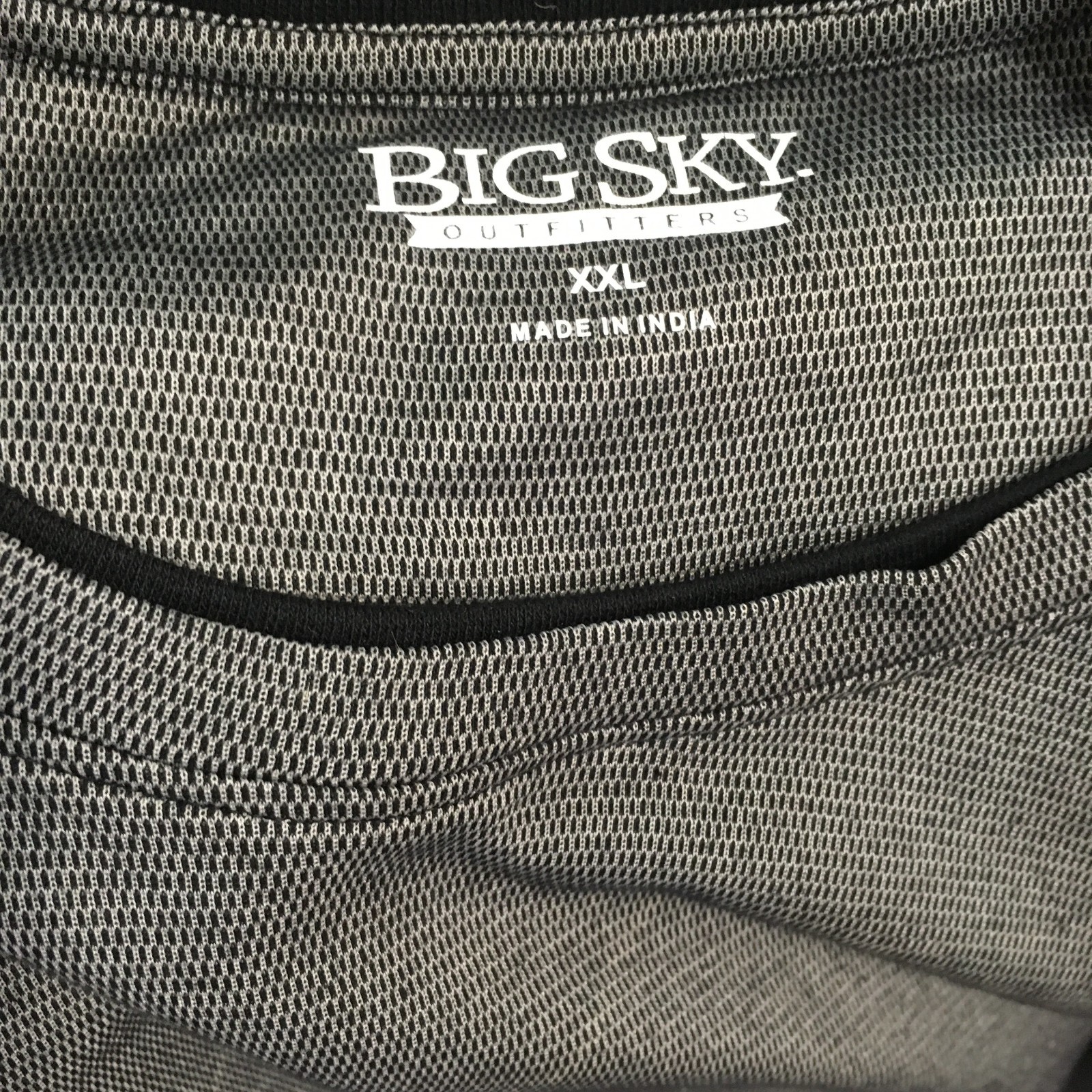 Sz 2xl Big Sky Outfitters shirt pull over gray tweed look poly cotton blend gallery