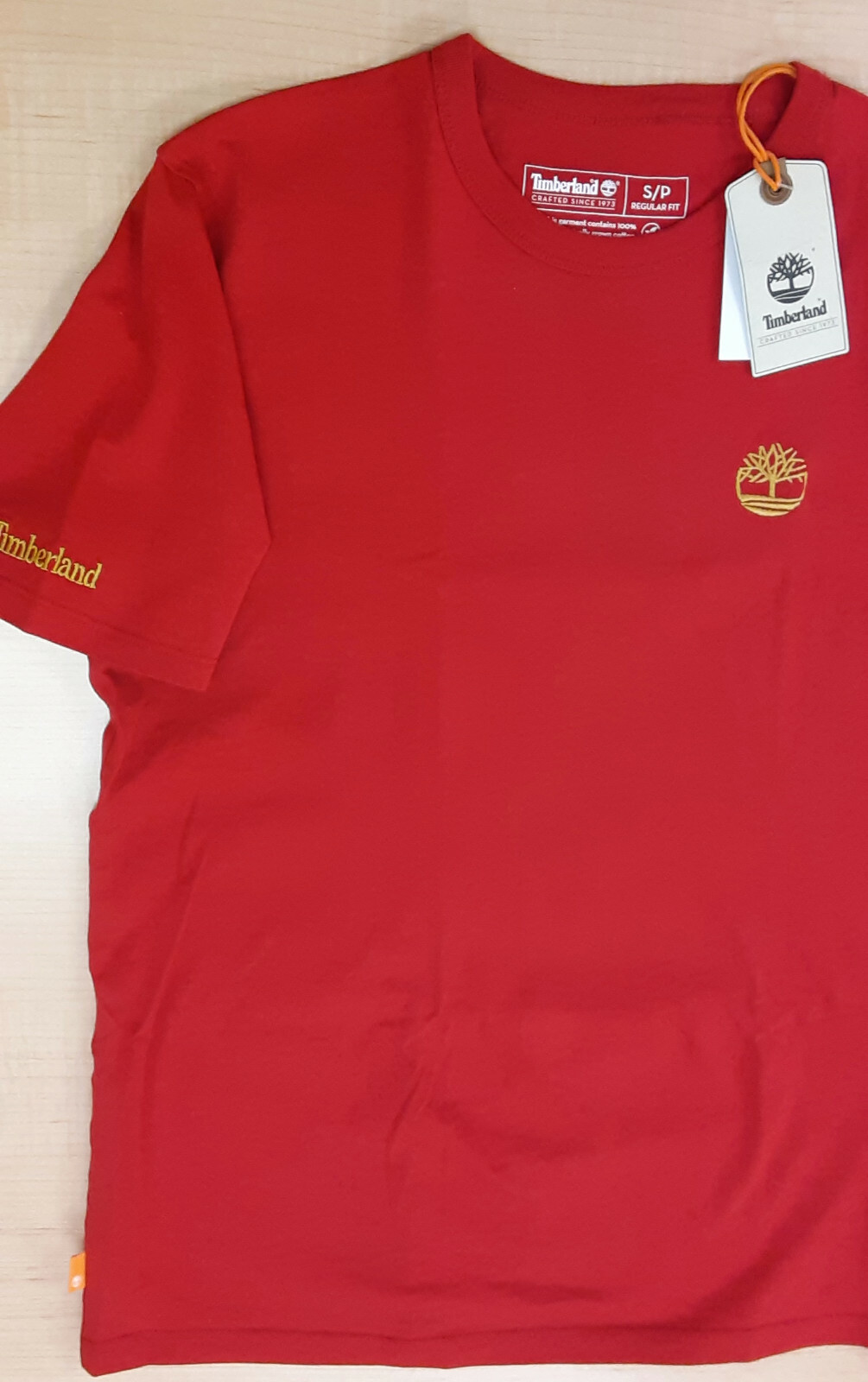 AUTHENTIC TIMBERLAND BOOTS FOR GOOD RED/GOLD T SHIRT TB0A5PWGCA1 gallery