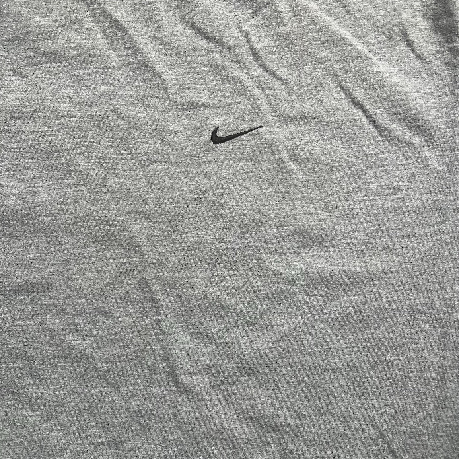 Nike Men's Gray Solid Logo Crew Neck Short Sleeve Cotton Knit T-Shirt Size XL gallery