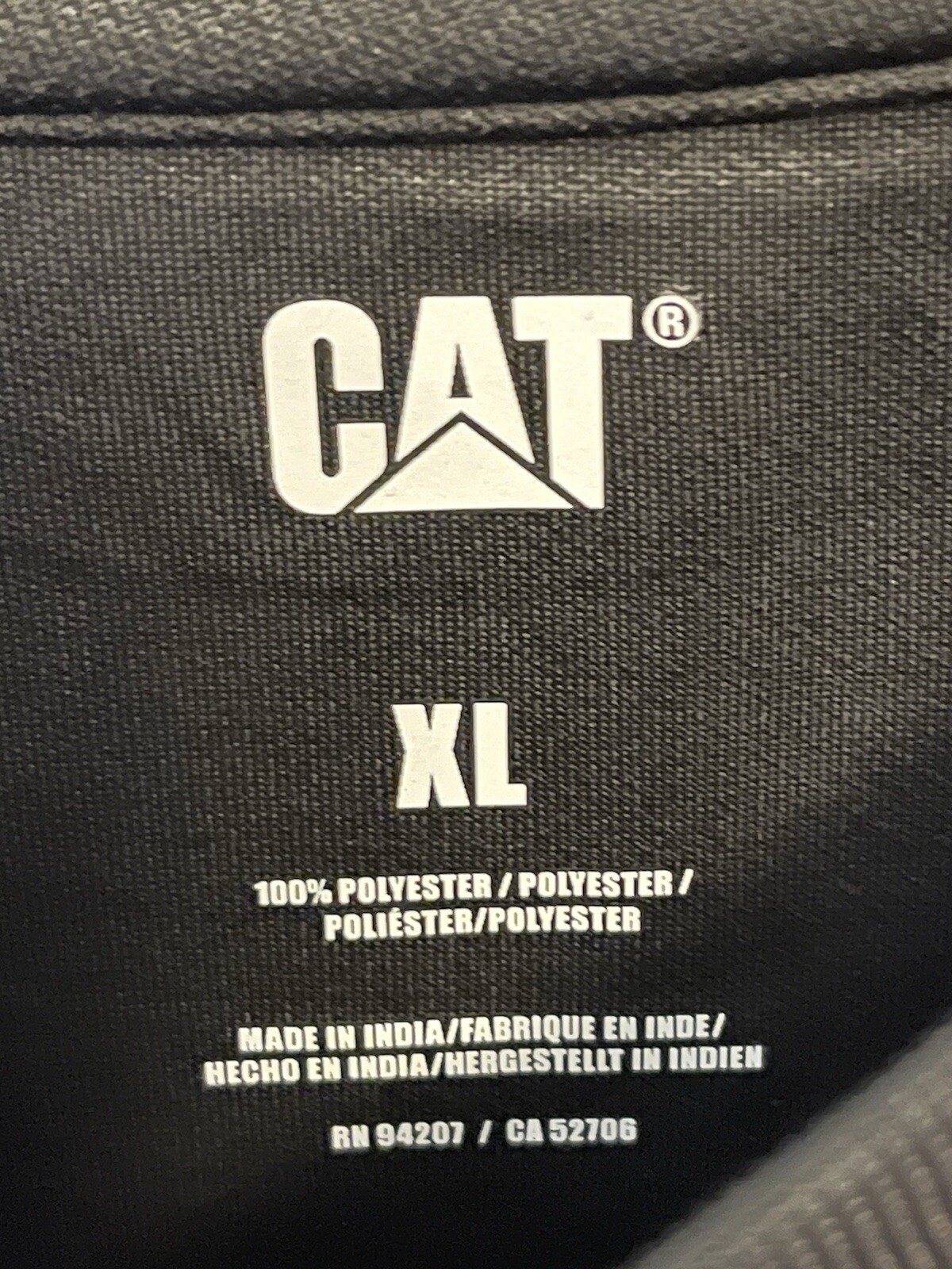 Caterpillar Coolmax Men’s NWT Long Sleeve Black Tee UPF 50 Breathable Size XL gallery