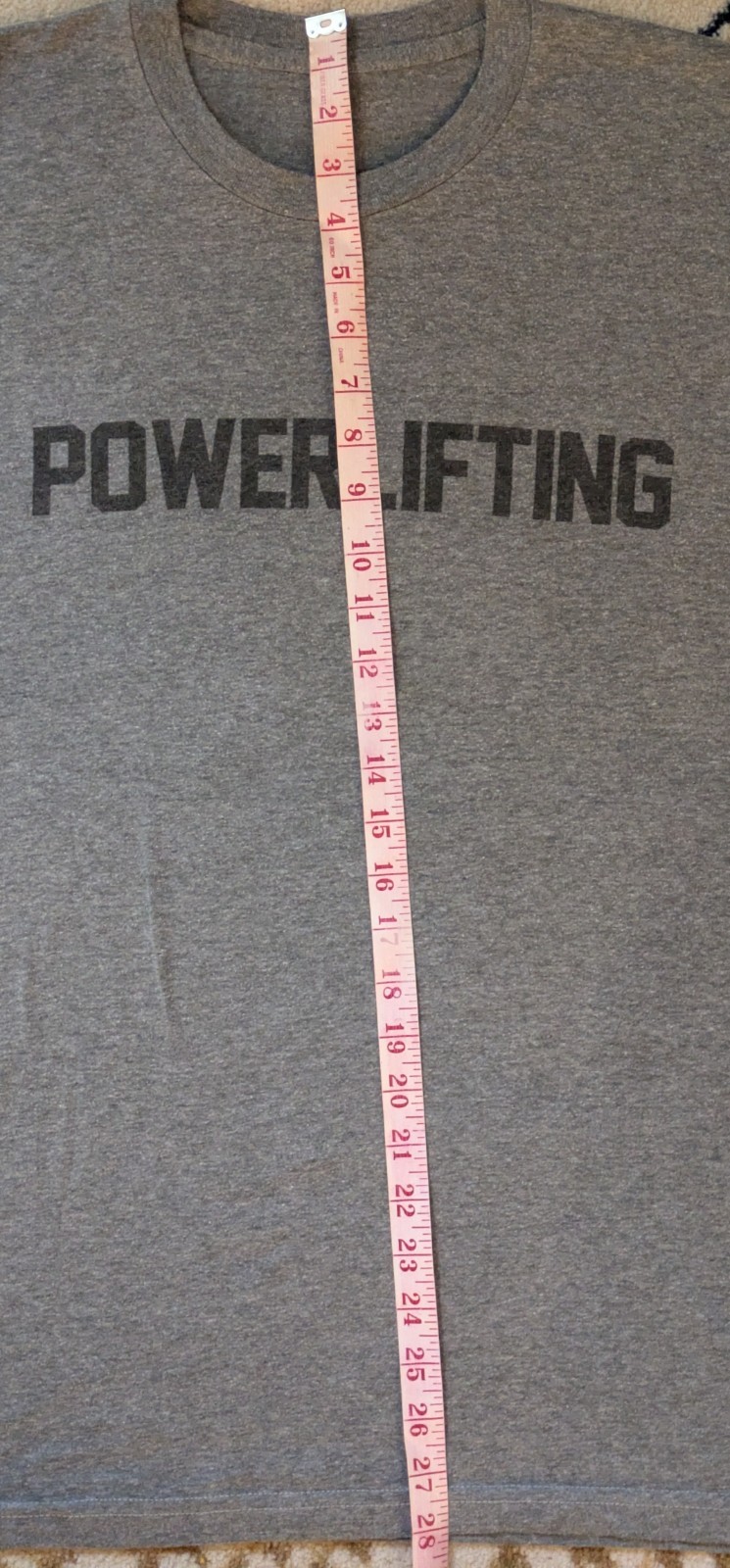 Rogue Fitness Powerlifting Men's L Gray Short Sleeve T-Shirt 50 Poly 50 Cotton gallery
