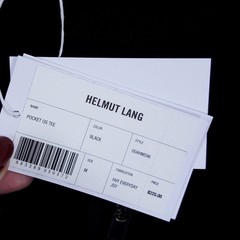 HELMUT LANG Shirt Mens Medium Black Crew Utility Pocket Tee T-Shirt $225