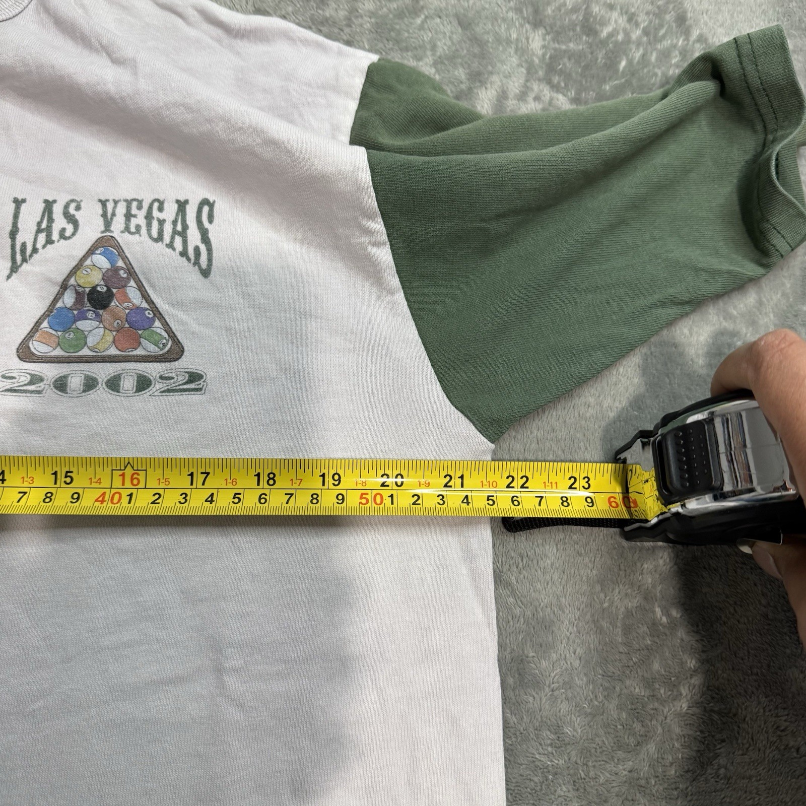 VTG 2002 Las Vegas Billiards Colorblock Henley Shirt Mens L Distressed Grunge gallery