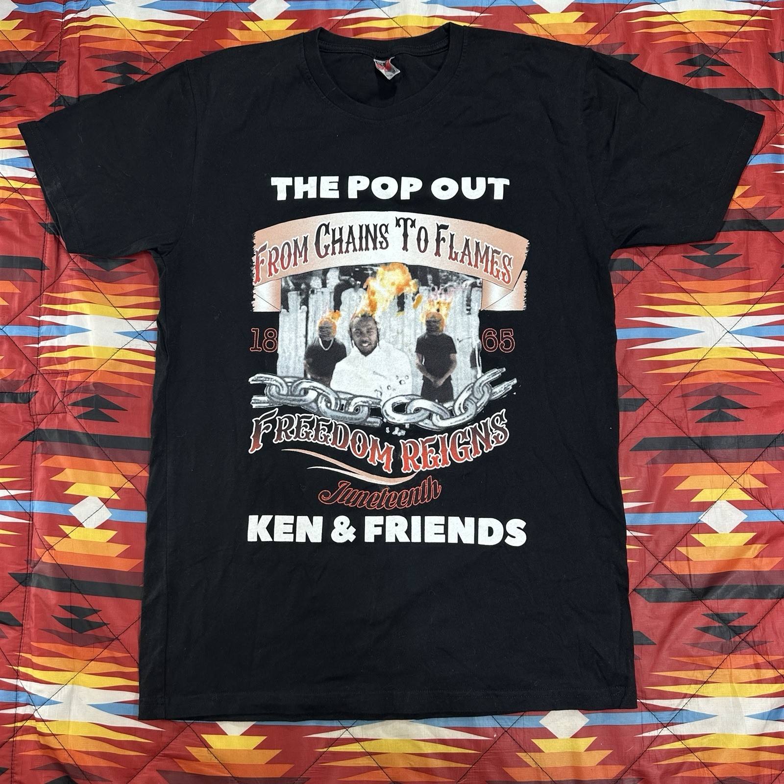 Kendrick Lamar They Not Like Us Black T-Shirt Men's Size Medium The Pop Out gallery