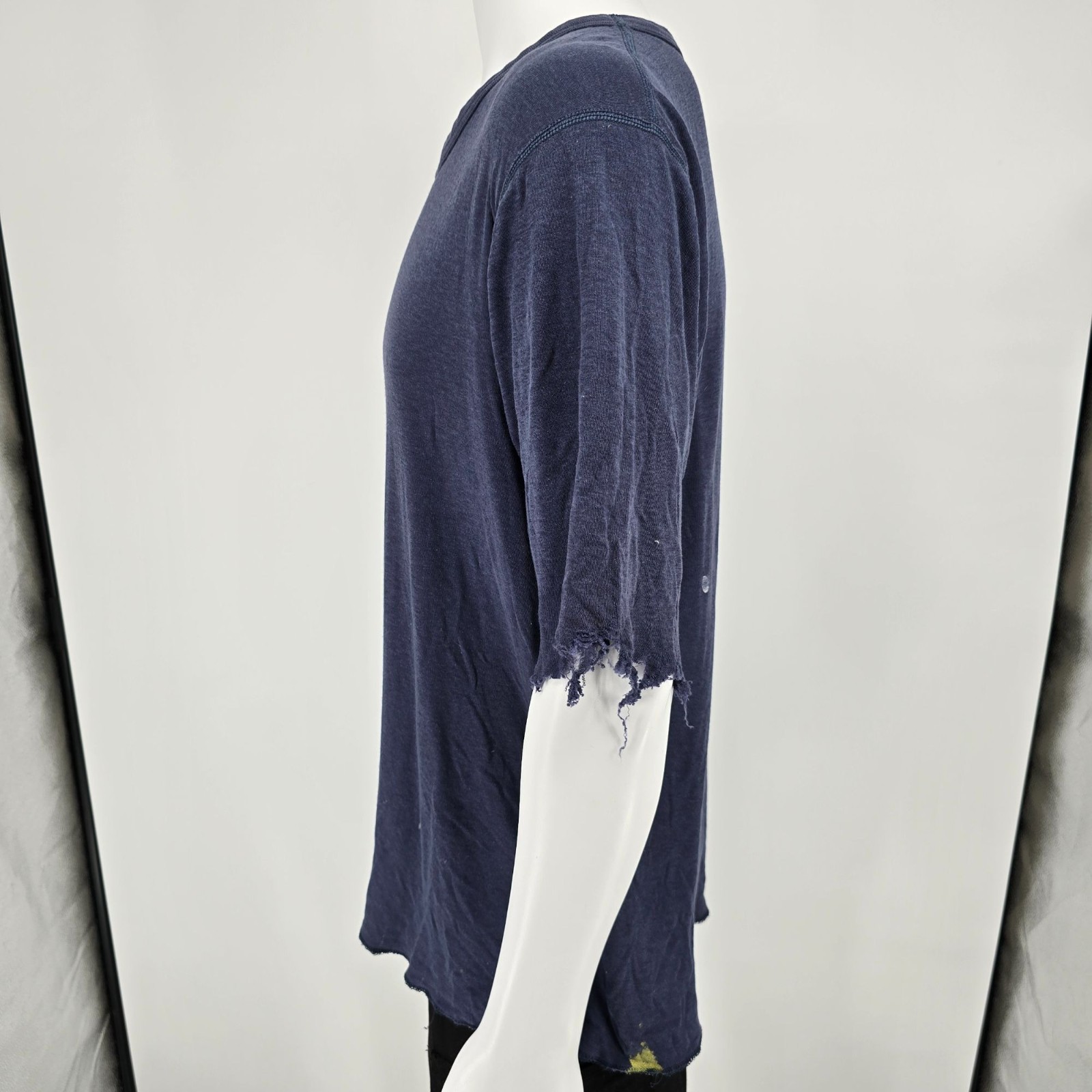 Thrashed Duofold Navy Blue Merino Wool/Nylon Blend Dual Layer Thermal Top (L/XL) gallery
