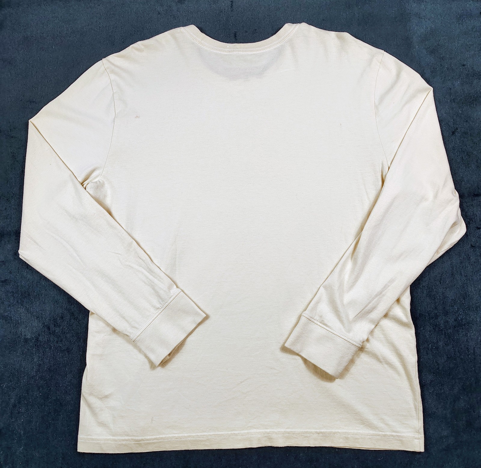 NEW Life Is Good "Log On" Fireplace LS Crusher T-Shirt Size L Beige Winter Fall gallery