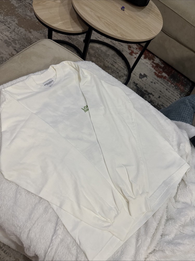 Lone River x Diamond Cross Ranch Long Sleeve Tee White Medium NWOT