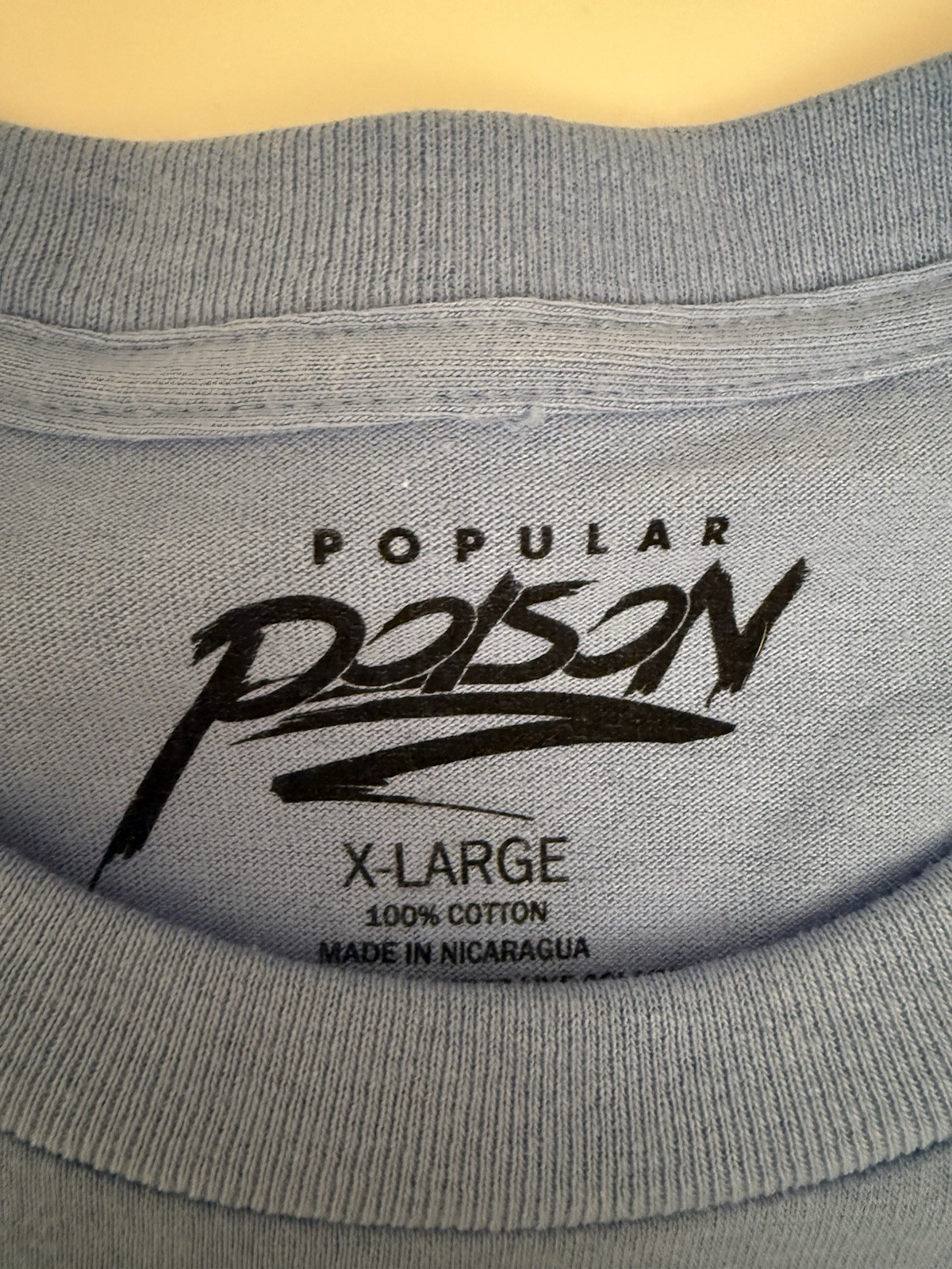 Popular Poison Los Angeles Graphic T-Shirt Men’s XL Light Blue Streetwear NEW gallery