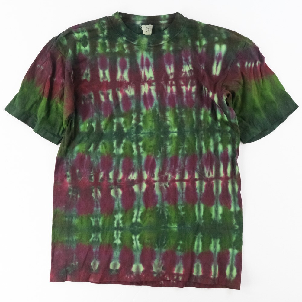 NWOT Single Stitch T-Shirt Blank Hand Tie Dyed Wheel Multi S/S Hering Sz. M 38′