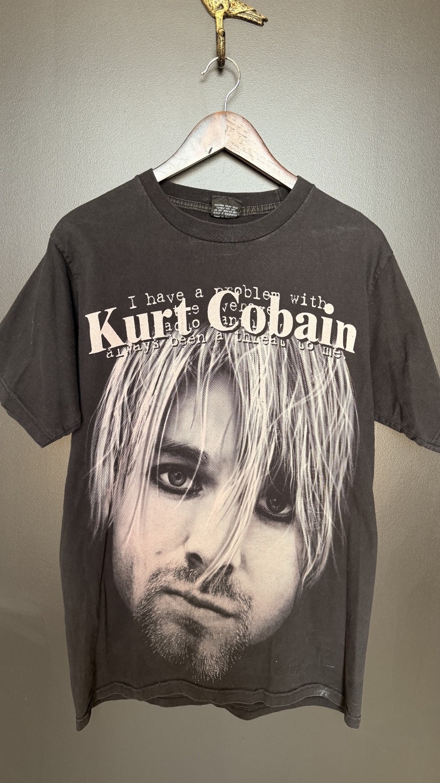 Vintage 90's Kurt Cobain Nirvana T Shirt Double Sided Great Condition gallery