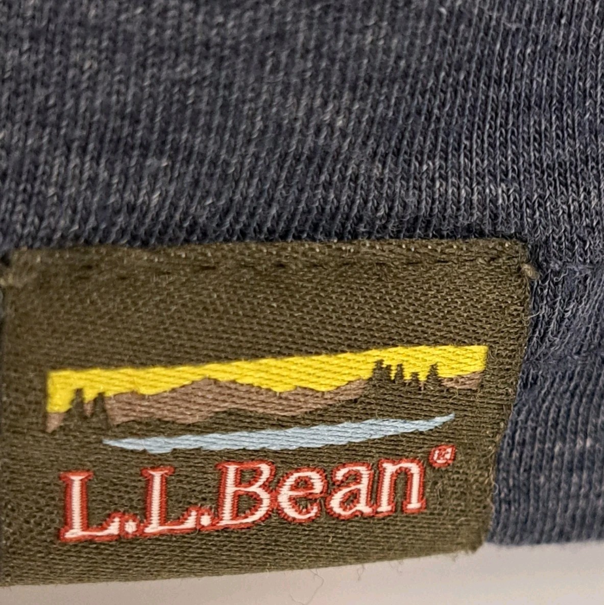 LL Bean T-shirt Mens XL Gray Logo Outdoors Hiking Gorpcore FLAW gallery