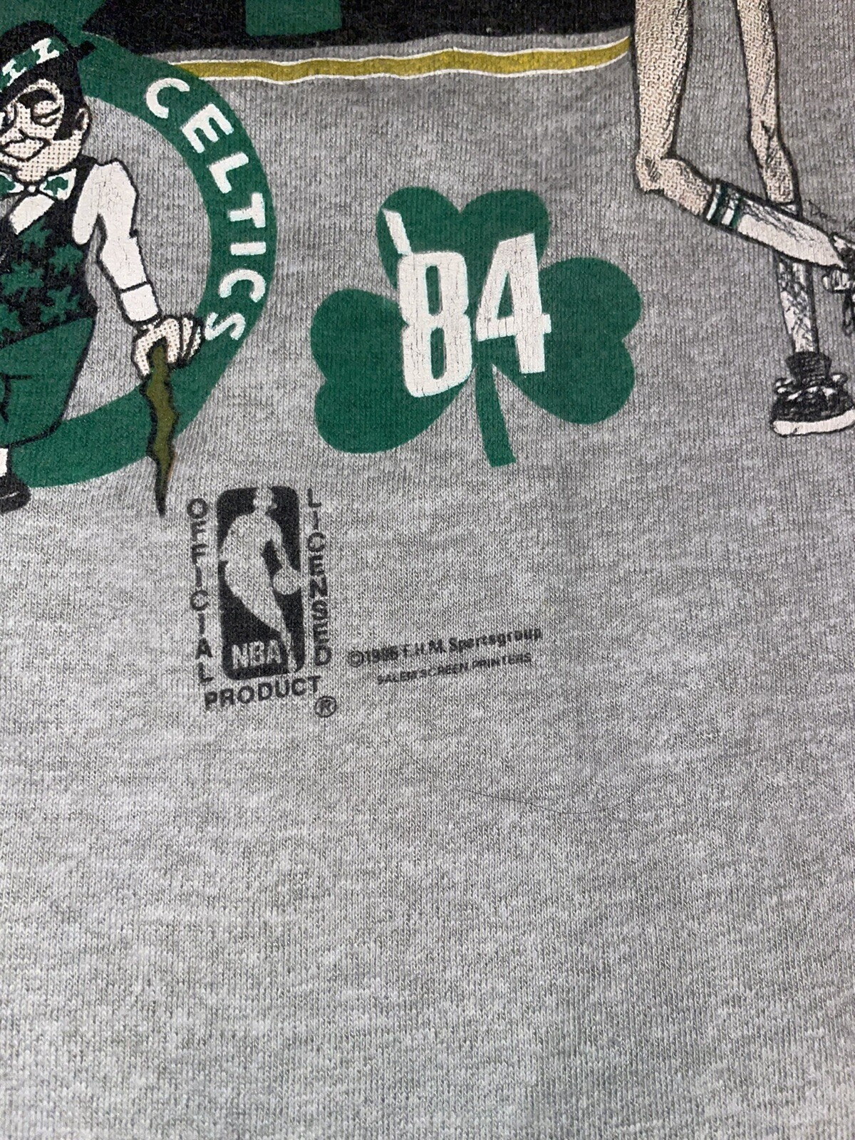 Vintage 1986 Larry Bird MVP NBA Boston Celtics T Shirt L Single Stitched RARE gallery