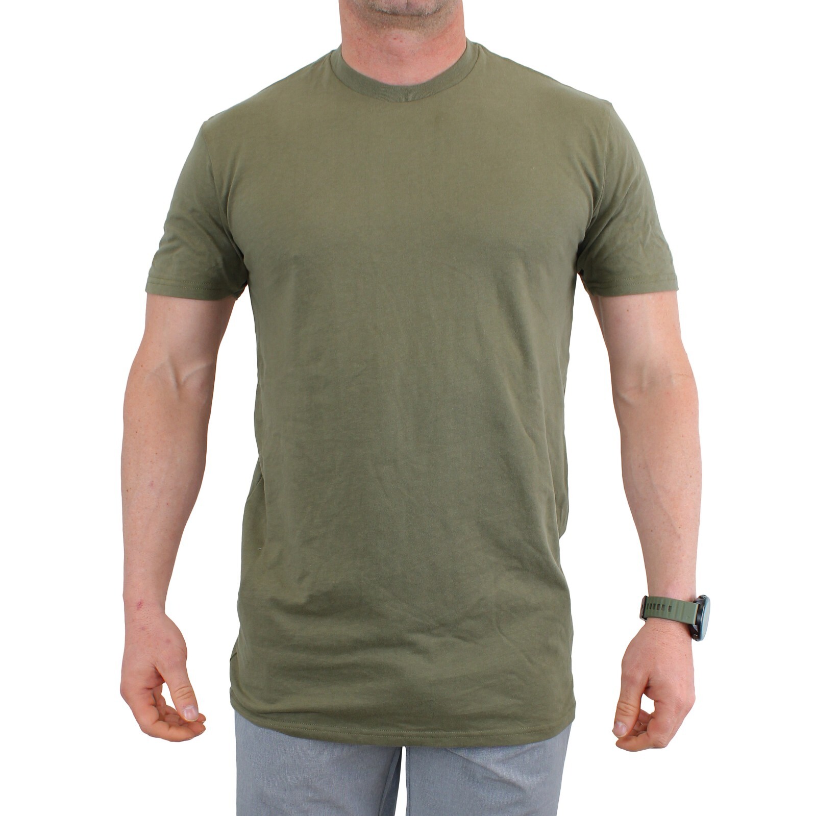 True Classic Mens Short Sleeve Shirt Longer Length Lightweight Cotton gallery
