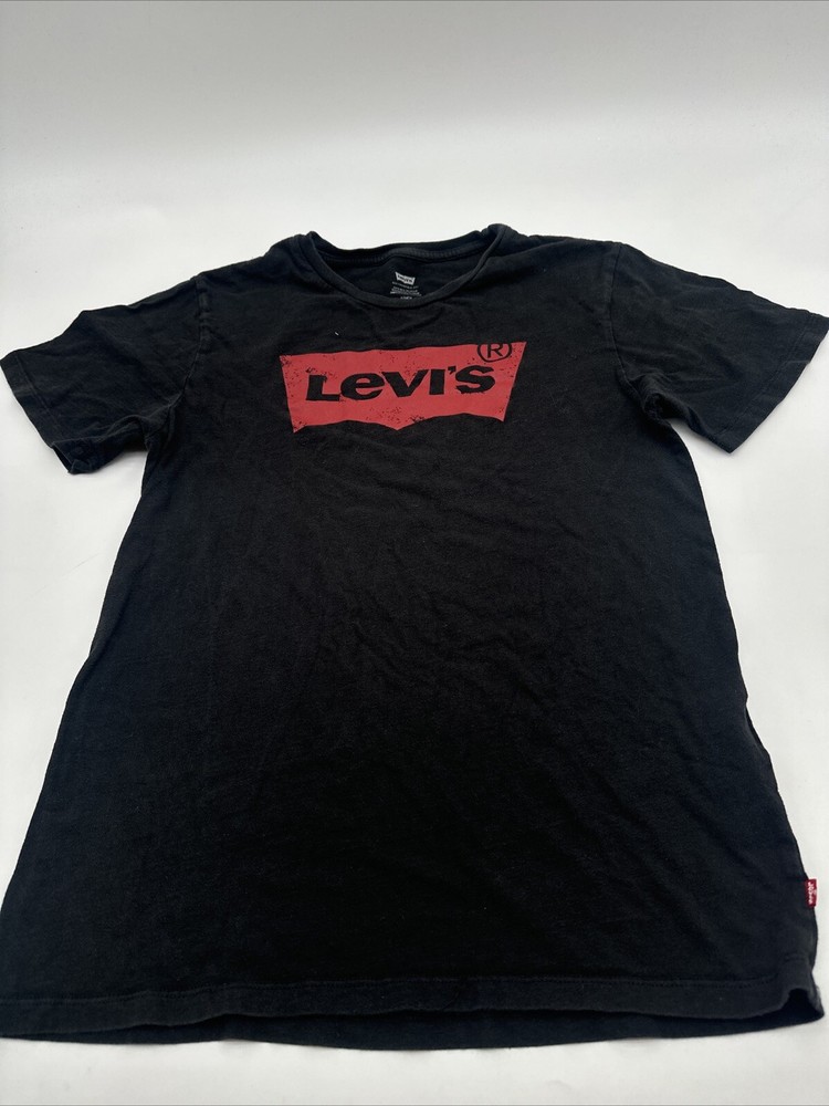 Levi’s T-Shirt Men Small Graphic Print Logo Black ..#21355